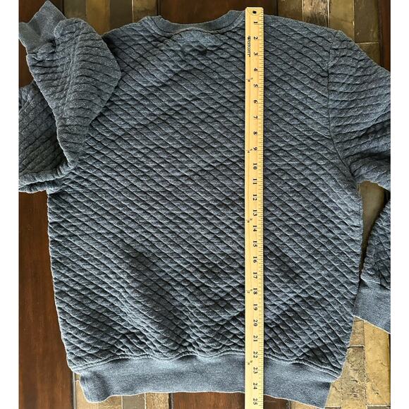 J. Crew Women's Quilted Diamond Sweatshirt Blue-Gray Size M - Picture 3 of 8
